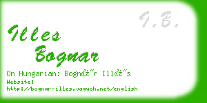 illes bognar business card